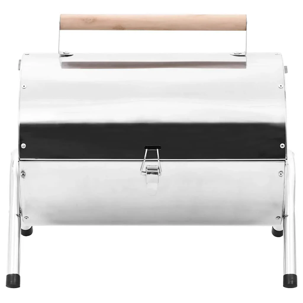 Barbacoa De Carbón De Sobremesa Acero Inoxidable Doble Parrilla Vidaxl