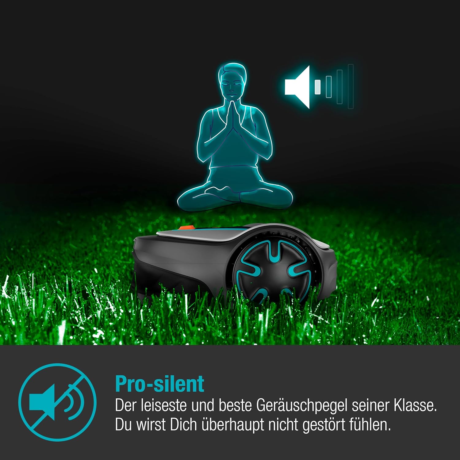 Gardena Mhroboter SILENO minimo 500 m: intelligenter Rasenmher mit optimaler Konnektivitt, mit Gardena Bluetooth App programmierbar, DE-Version (15202-20)