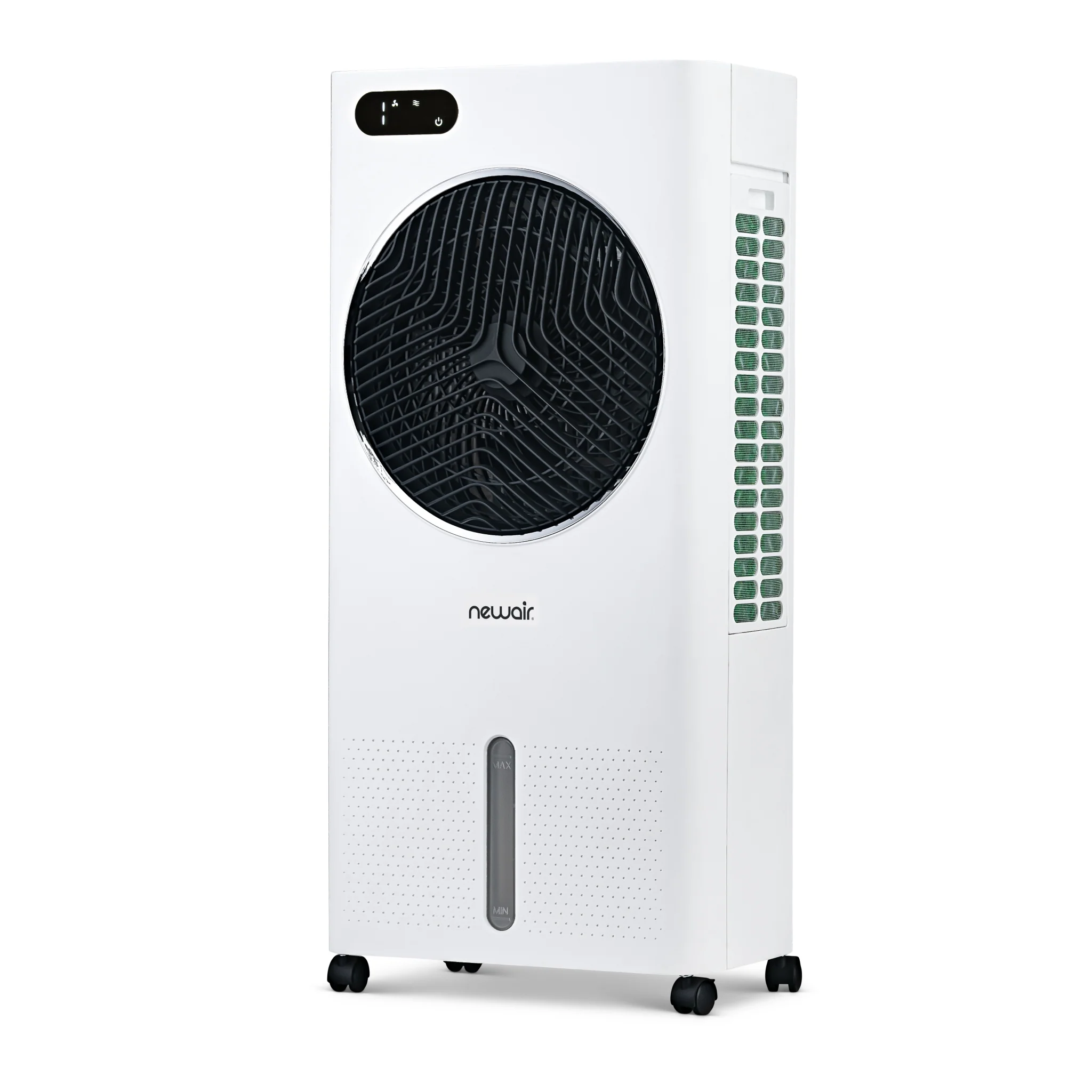 2025 Newair® Enfriador de Aire Evaporativo y Ventilador Portátil 1 600 CFM con Placa de Enfriamiento tipo Panal – Blanco