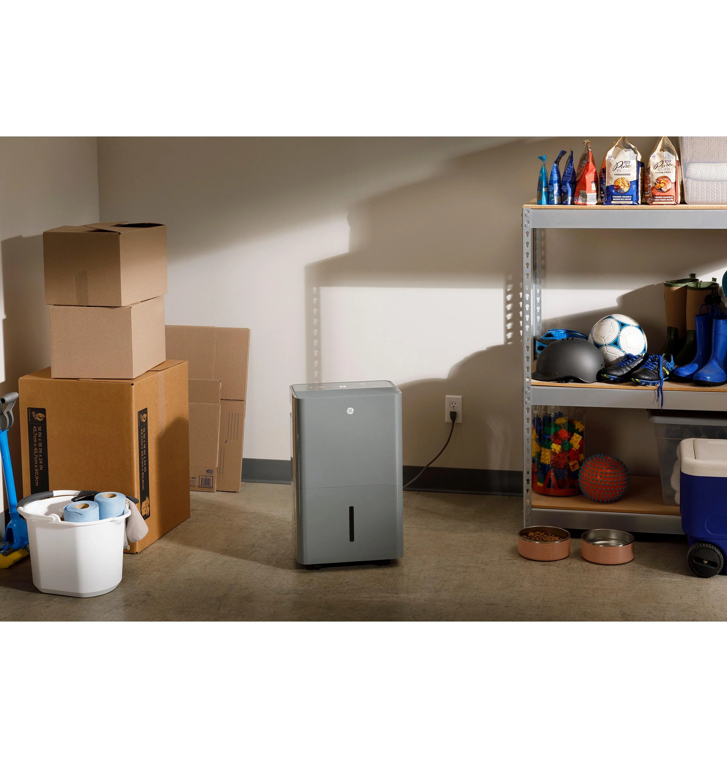 2025 Ge Appliances AWYR50LC Ge? Draagbare Slimme Energy Star? Ontvochtiger van 50 Pinten met Smart Dry-functie voor Vochtige Ruimtes