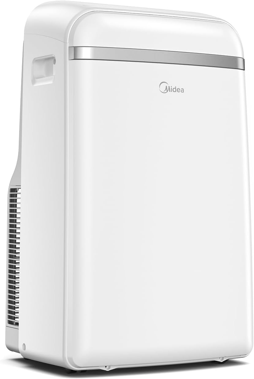 Midea Mobiles Klimagerät MPD-12CRN7, 12000 BTU 3,5kW, Kühlen&Ventilieren&Entfeuchten, Raumgröße bis 117m³(43㎡), Mobile Klimaanlage mit Abluftschlauch