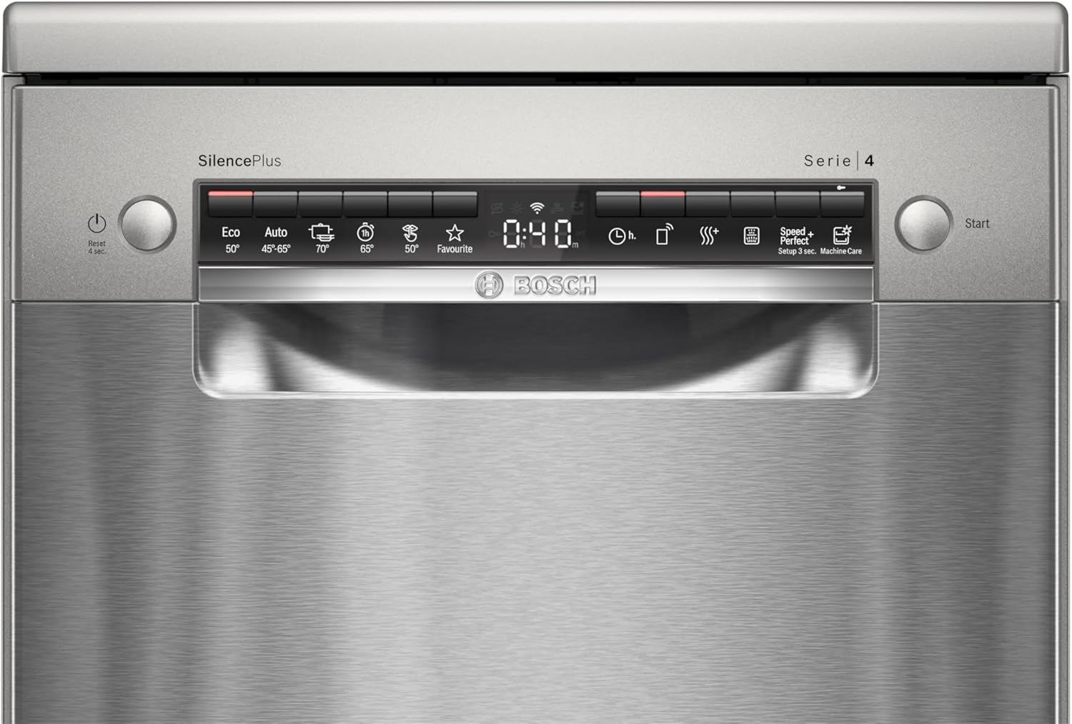 Bosch - Dishwasher, 45 cm, Series 4, Free Installation, Home Connect, Stainless Steel, SPS4HMI49E