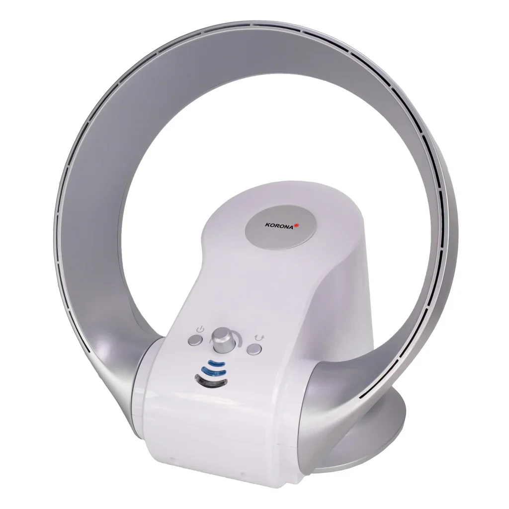 2025 Ventilador de pared y de mesa sin aspas Korona 81008, 26 W, plata y blanco