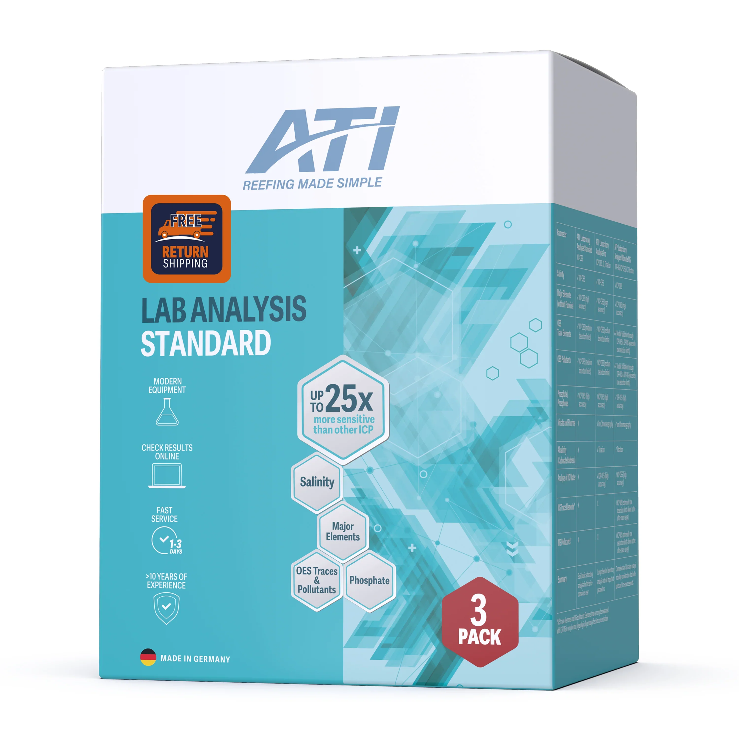 ICP Lab Analysis Standard with return shipping (1,3 & 6 Pack)