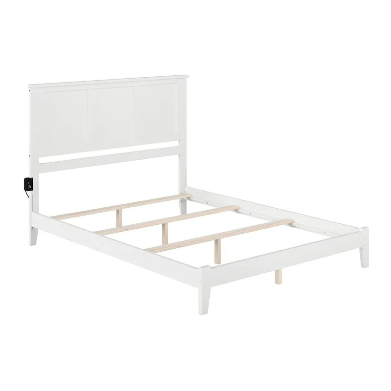 White Madison Queen Foundation Bed Frame