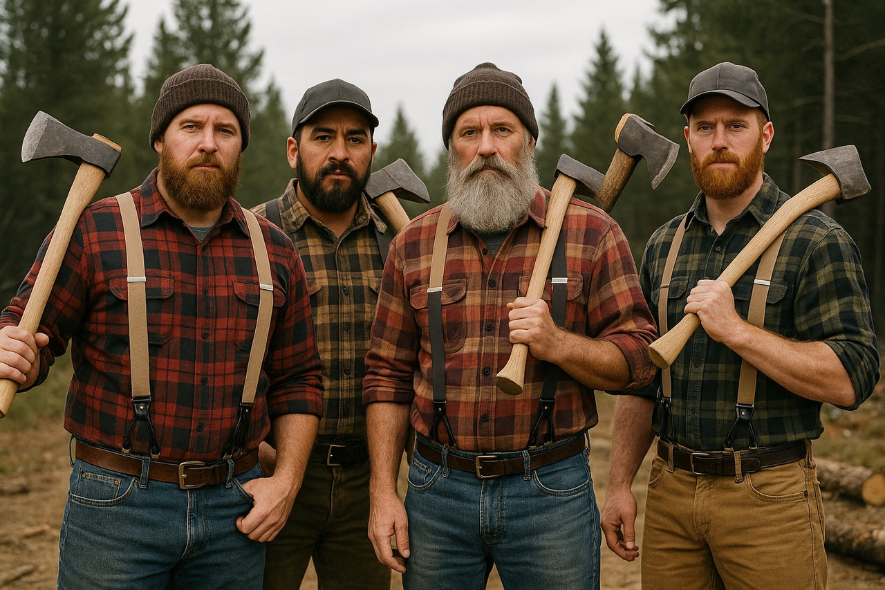 Khaki Industrial Suspenders | 2 INCH Adjustable up to 60