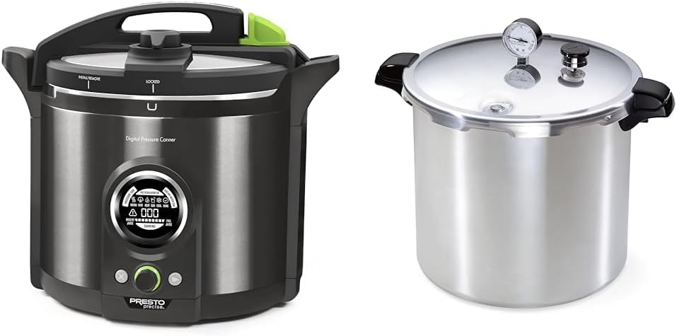 Presto 12-Quart Programmable Electric Pressure Canner, Stainless Steel, Black Finish