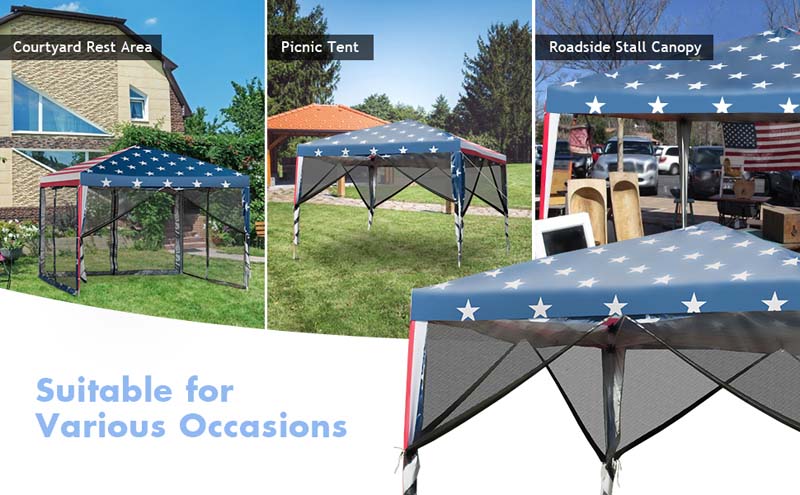 Eletriclife Outdoor 10 x 10 Feet Pop-up Canopy Tent Gazebo Canopy