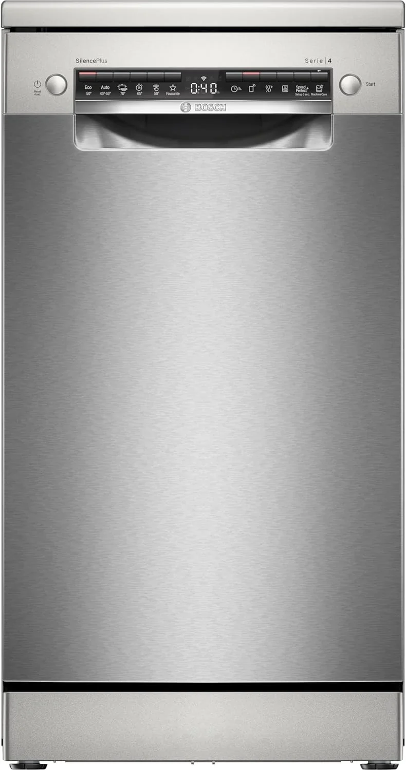 2026 Bosch - Lavavajillas, 45 cm, Serie 4, Libre Instalación, Home Connect, Acero Inoxidable, SPS4HMI49E