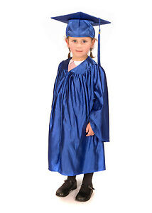 Preschool Kindergarten Graduation Gown and Cap Blue Set  | 1495