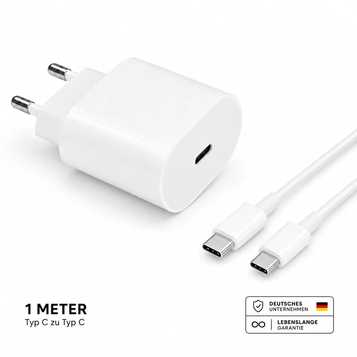 Schnellladegerät USB C Netzteil mit Kabel 20 Watt Universal