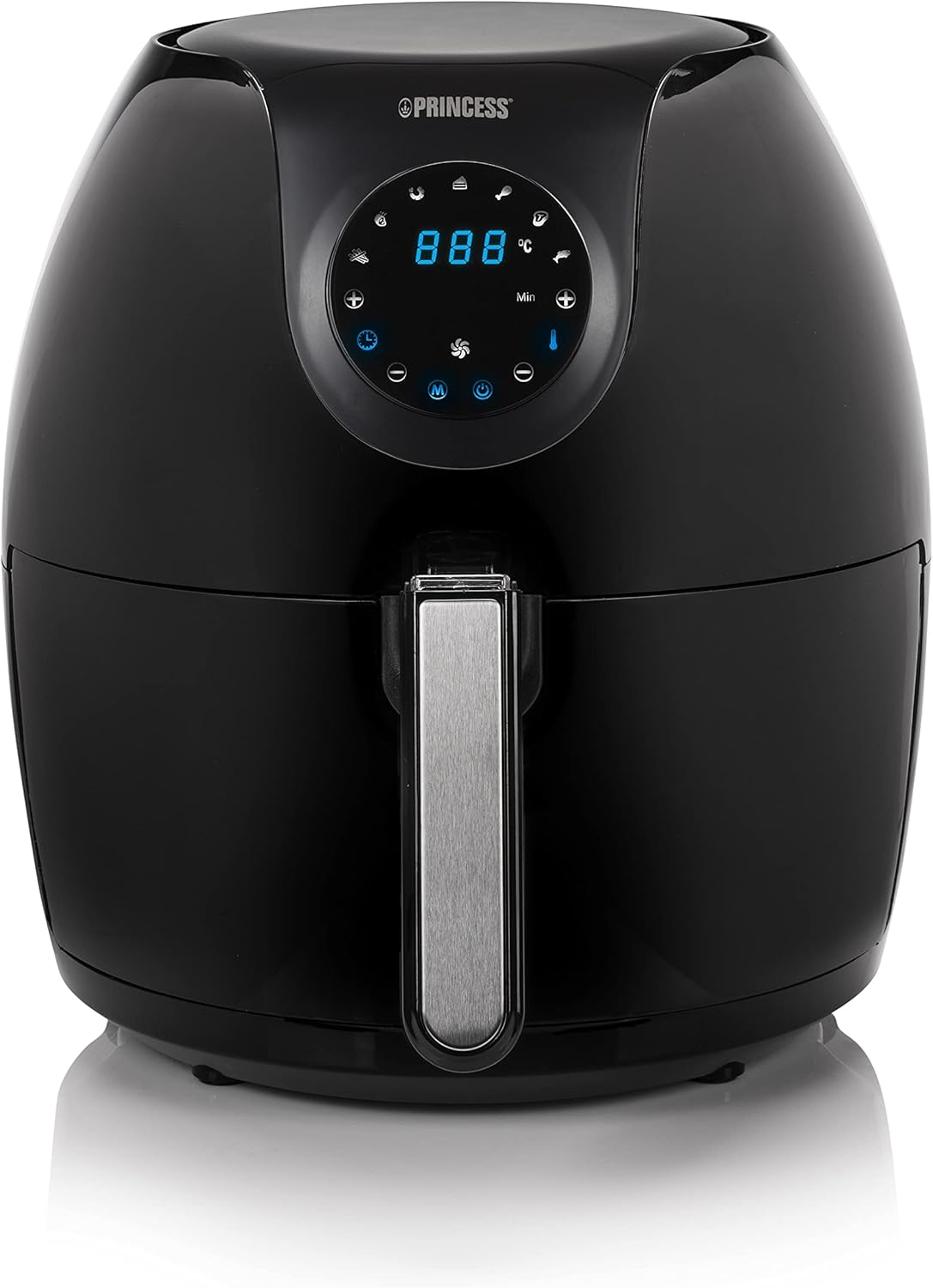 Princess Deluxe Oven Air Fryer - 11L - 1800W - Digital Touch Screen - 10 Preset Programs - Poultry and Basket Included - Stainless Steel - 182075