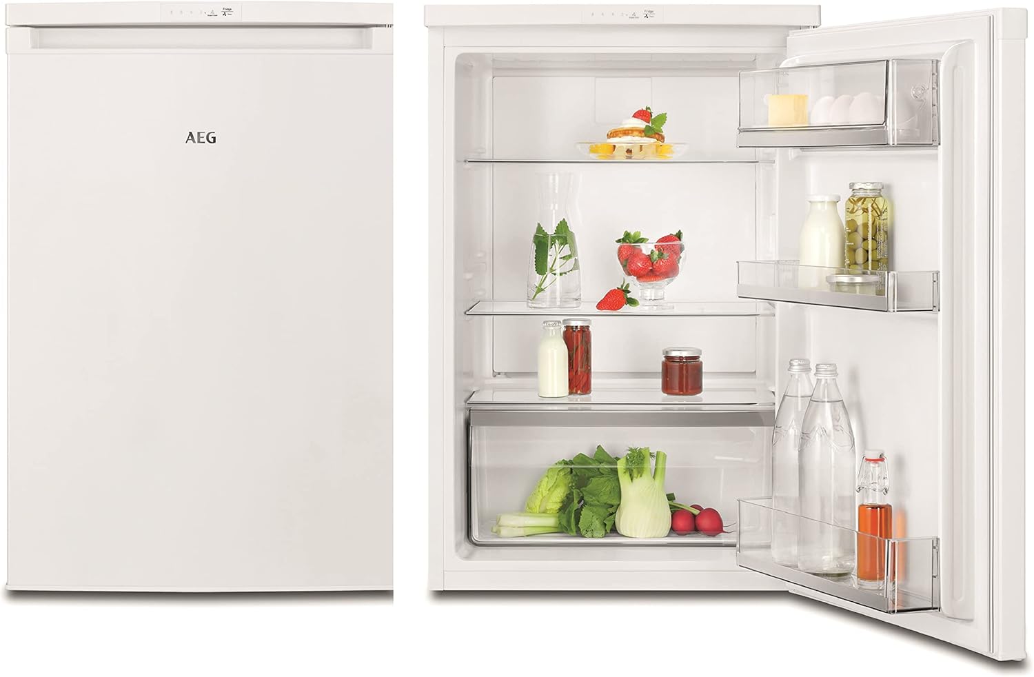 AEG RTS814DXAW Freistehender Tisch-Kühlschrank / 845 mm / 134 L / D