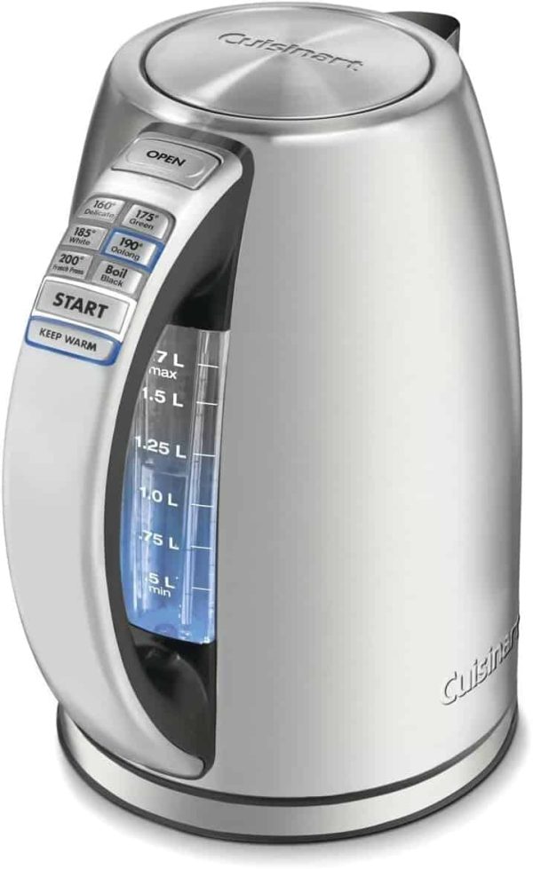 1.7-Liter Stainless Steel Cordless Electric Kettle with 6 Preset Temperatures