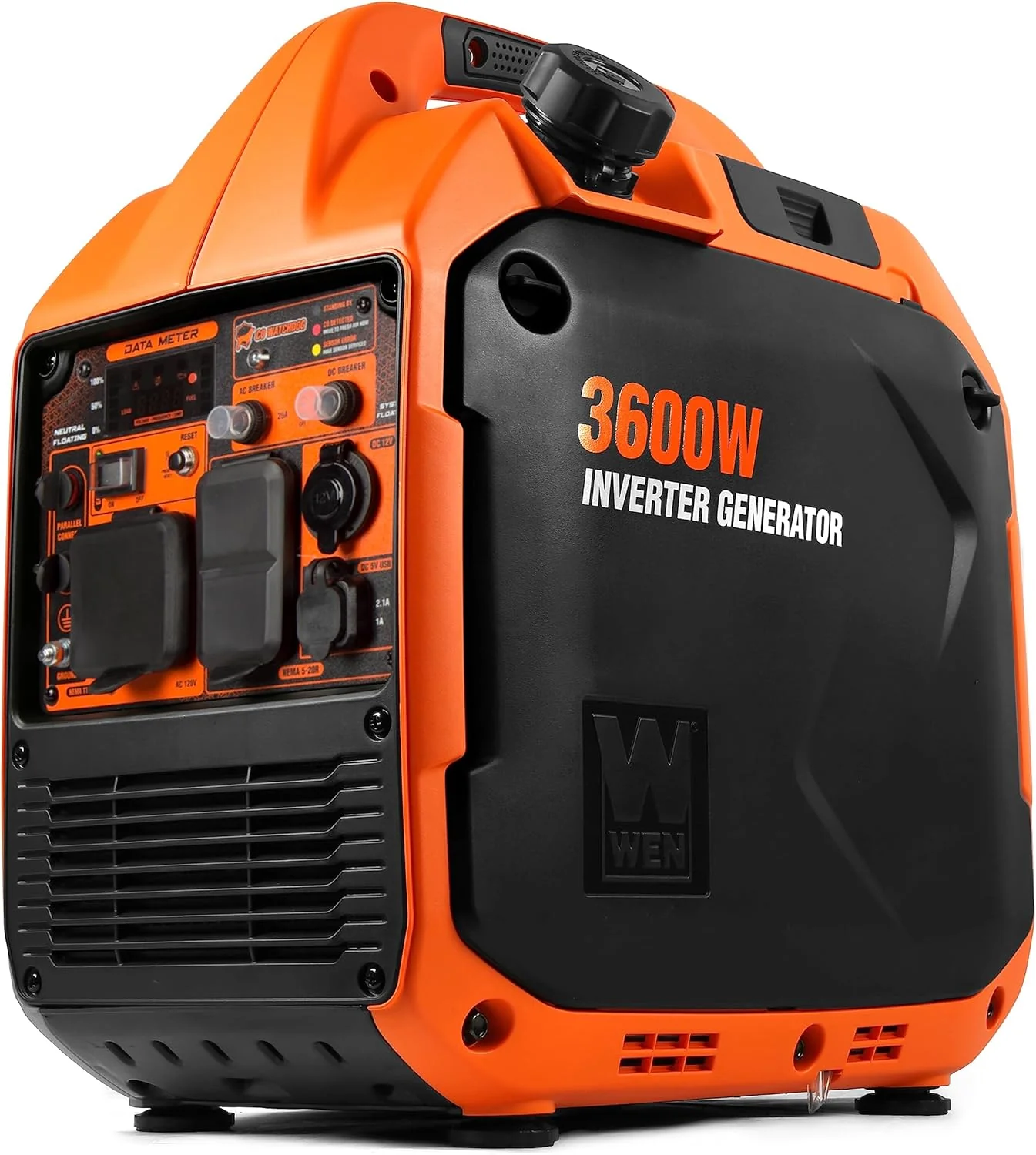WEN Quiet and Lightweight 3600-Watt Dual Fuel RV-Ready Portable Inverter Generator