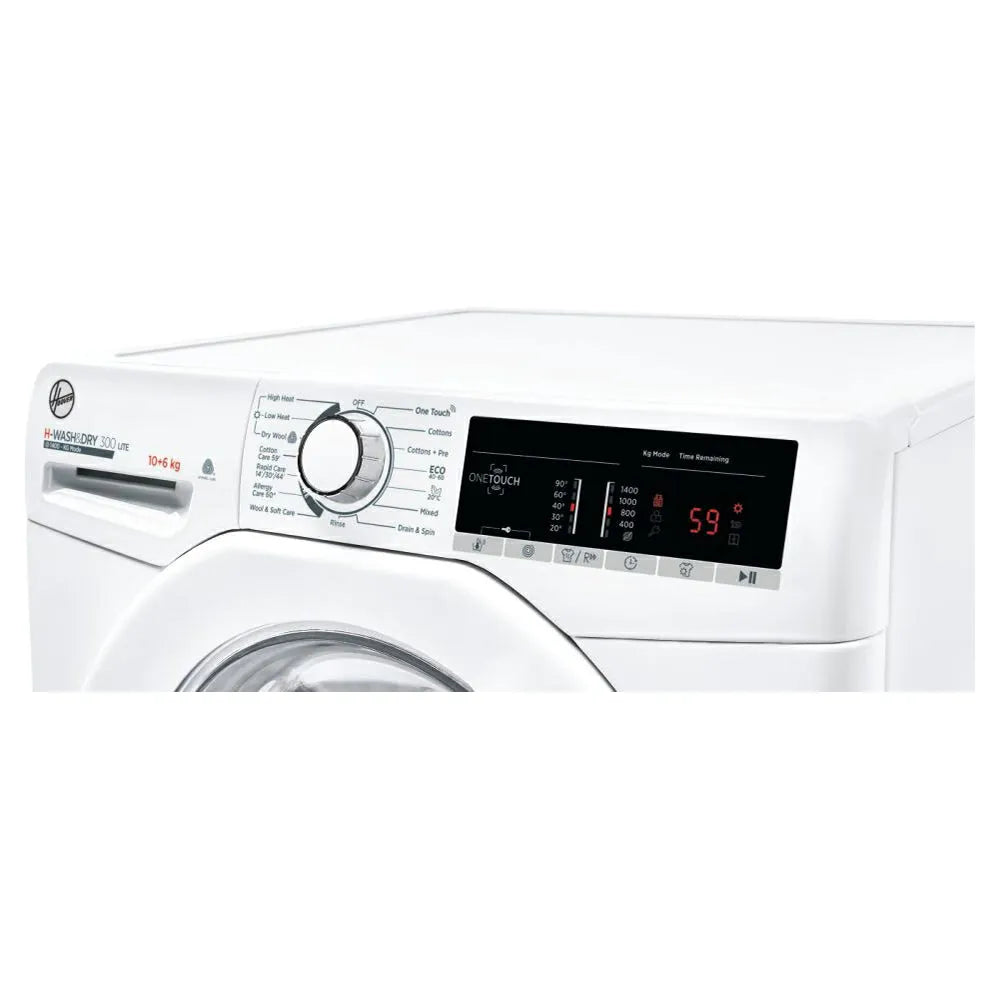 Hoover H-Wash 10KG Washer 6KG Dryer 1400 Spin Washer Dryer - White | H3D4106TE/1-80