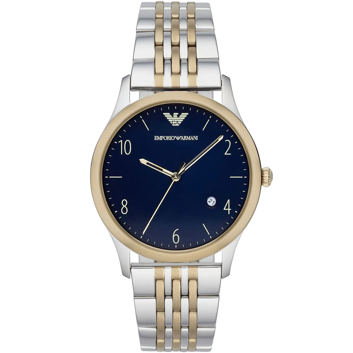 Emporio Armani Beta Large Sunray Blue Dial Two-tone Men's Watch - AR1868