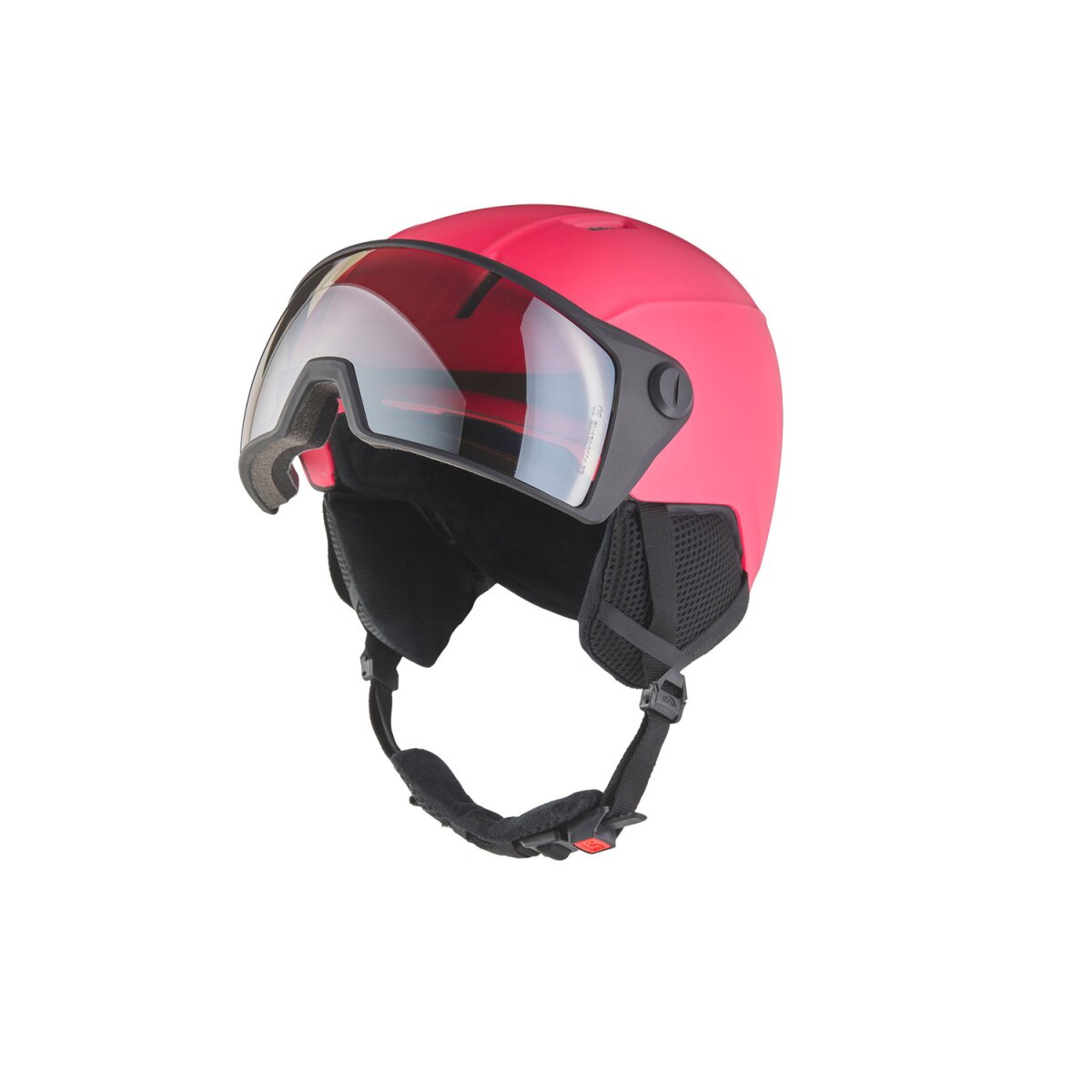 CRIVIT Kinder Ski und Snowboardhelm, mit Visier (beere) - B-Ware Transportschaden Kosmetisch