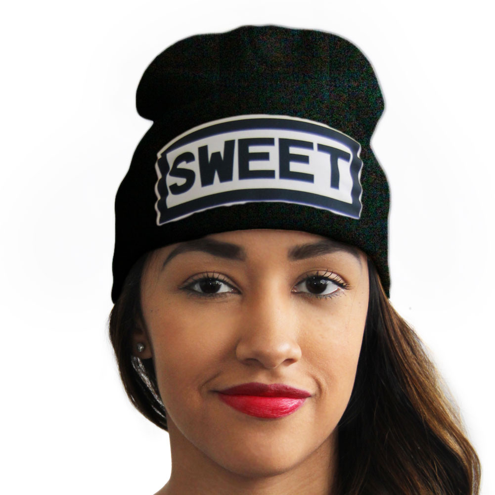 Sweet Hats | Sweet Beanies | Slang Beanies  Ribbed Comfort Knit Hats 10+ Colors 10533