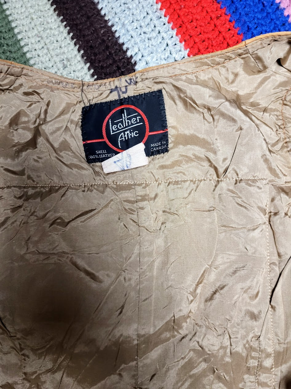 Tan Leather Attic Fool Vest