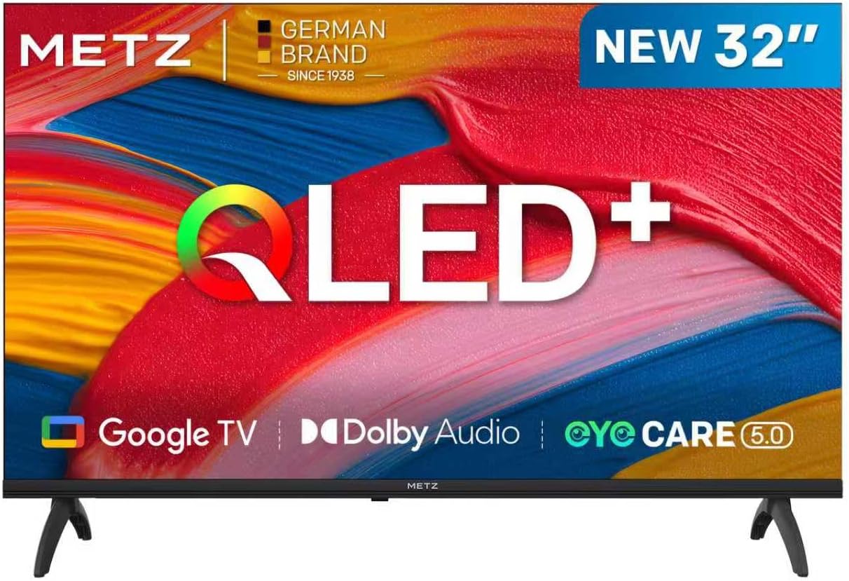 Metz TV 32 Pulgadas Smart TV, 32MQF7000Z, QLED, Smart TV 32 Pulgadas, HDR10, Dolby Audio, Bluetooth 5.1, Negro (DVB-T/T2/S/S2/C ATV, Ci+) 2025