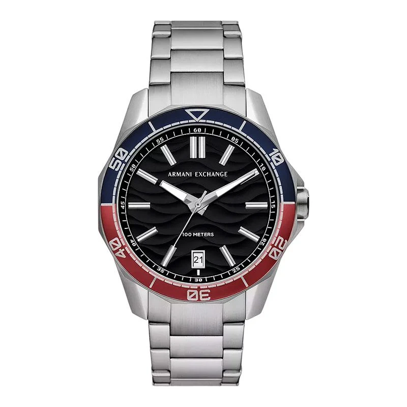 Armani Exchange Spencer Black Dial Silver Watch - AX1955
