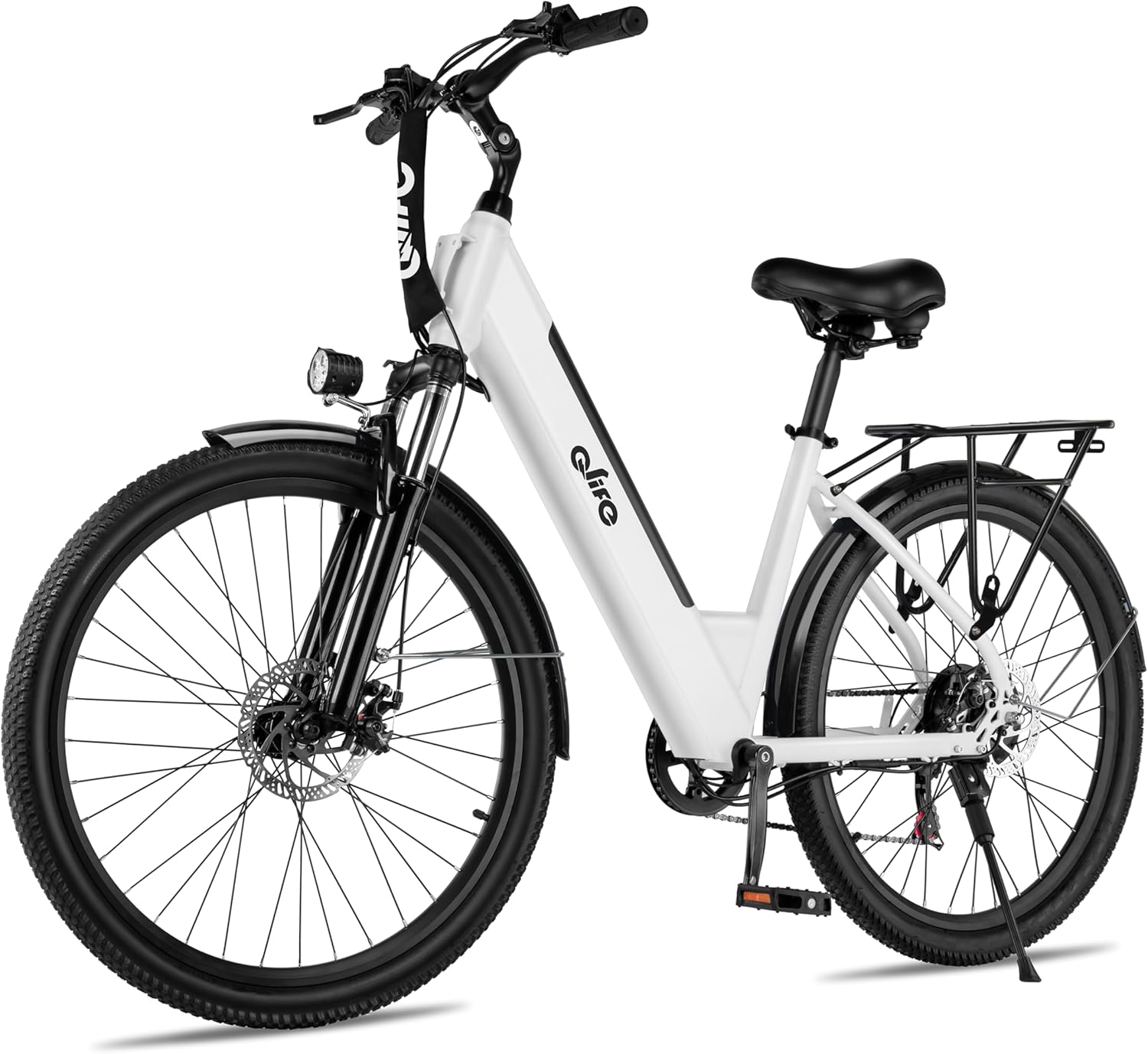 Qlife Cityone Electric Bike for Adults 26 Step-Through 22MPH Ebike with 2.1 Tire,UL2849 Certified Built-in Removable Battery,Peak 750W Motor Ebikes with 7 Speed, Commuter E Bicycle