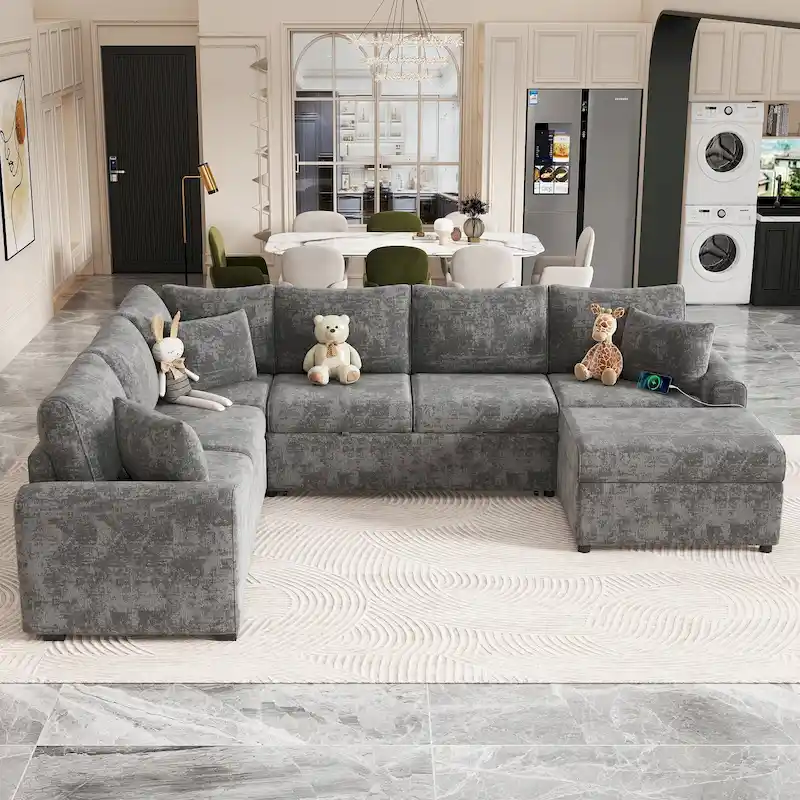 Sectional Sofa Pull-out Sofa Bed Sleeper