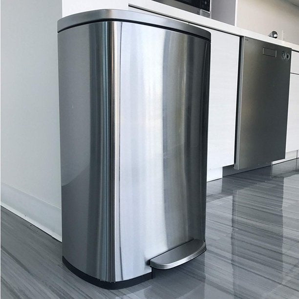 2025 Bote de Basura de Cocina iTouchless SoftStep de 13.2 galones con Pedal – Acero Inoxidable