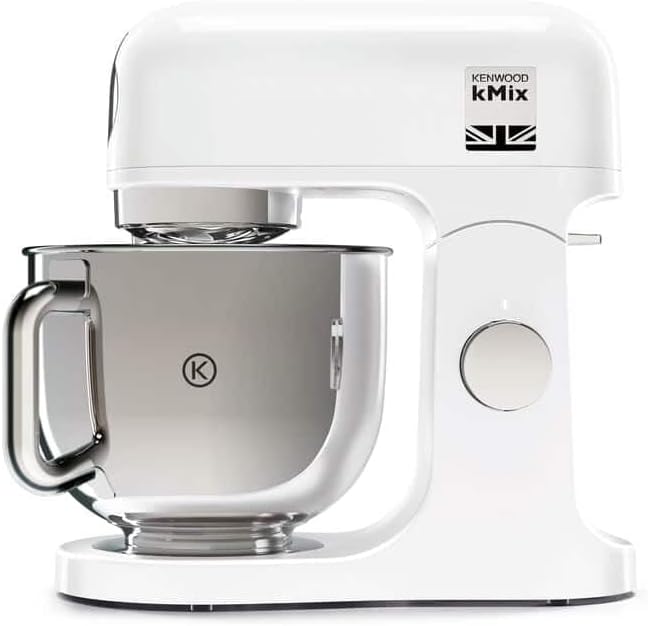 Kenwood kMix KMX750RD Küchenmaschine, 5 l Edelstahl Schüssel, Safe-Use-Sicherheitssystem, Metallgehuse, 1000 Watt, inkl. 3-Teiligem Patisserie-Set und Spritzschutz, Rot