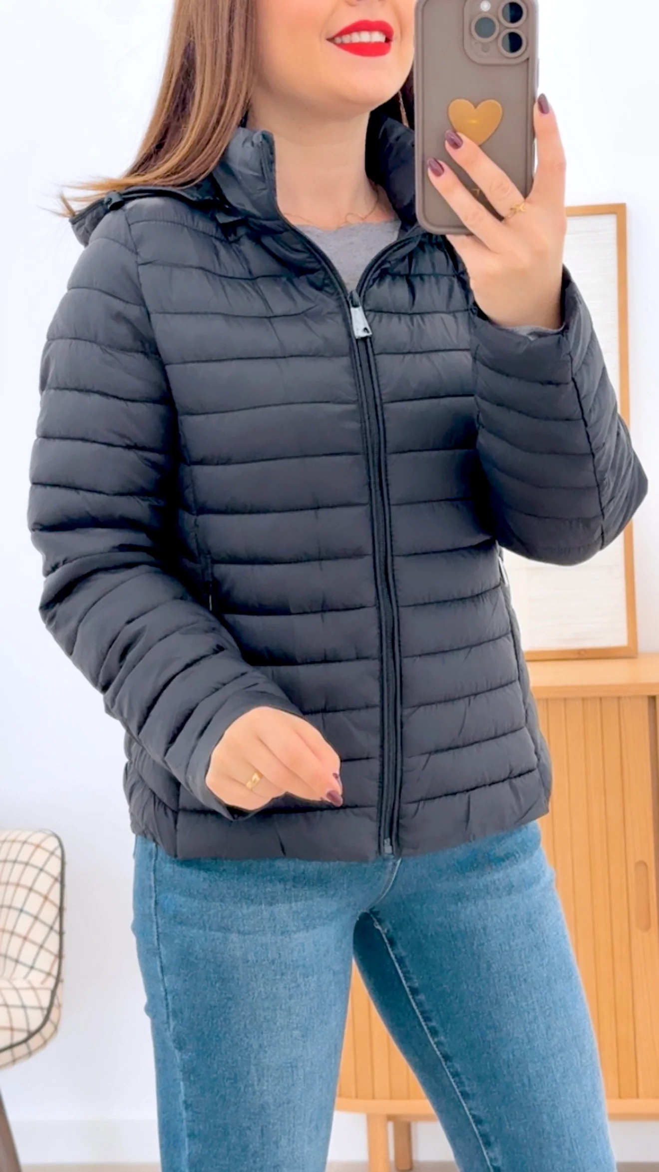 CHAQUETA ACOLCHADA KELRE NEGRO