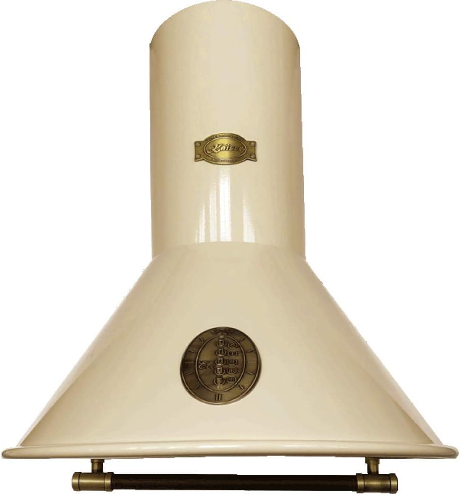 Kaiser Luxus Hersteller A 6423 ElfBe Bonete de cocina retro de pared 60 cm, marfil, 3 velocidades, 910 m3/h, iluminación LED, temporizador, German Brand Award 2018