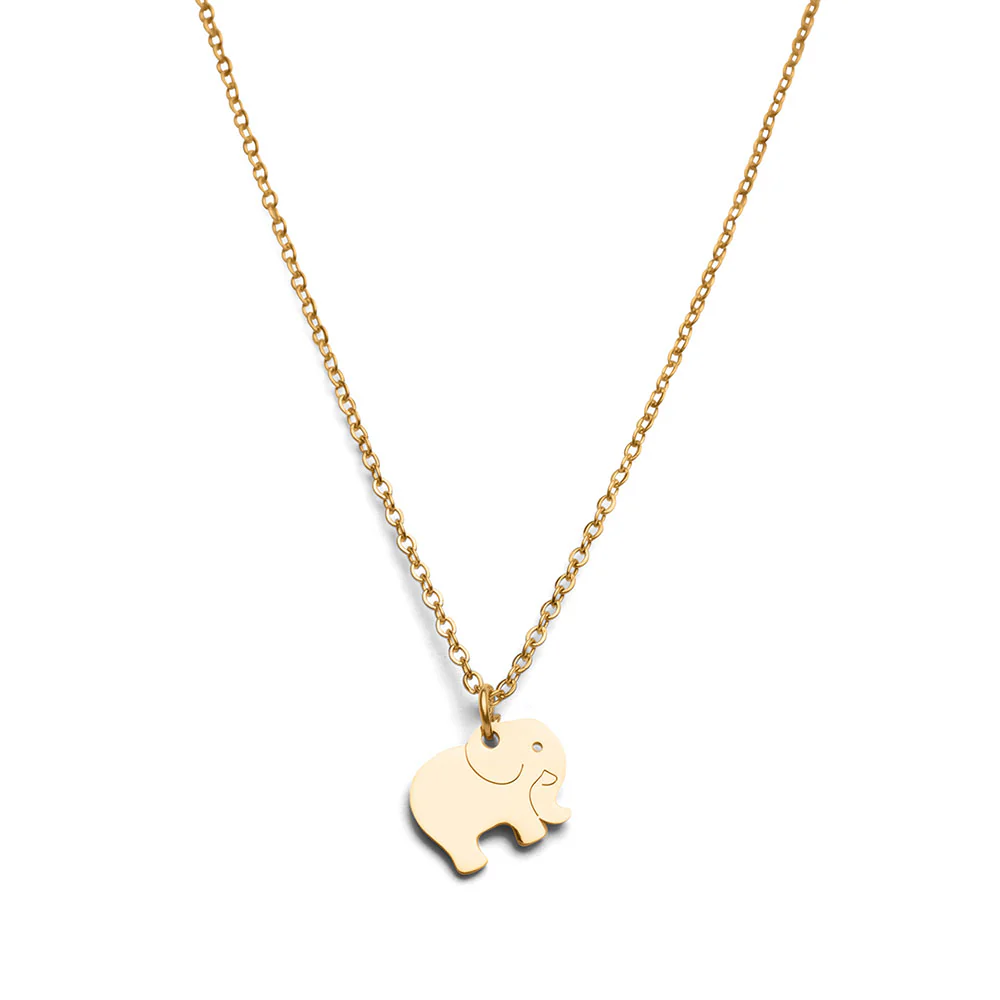 Olifant Ketting - RVS - Goud - Wijsheid