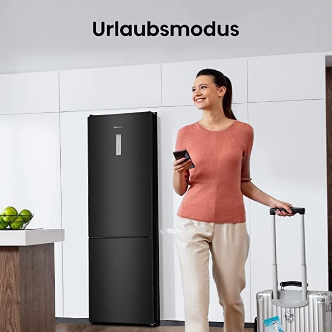 Hisense RB327N4ADD Fridge-Freezer Combination, EEK D, Total NoFrost, Interchangeable Door Hinge, Bottle Grid, 171 Litre Fridge Compartment, 85 Litre Freezer Compartment, Stainless Steel Look