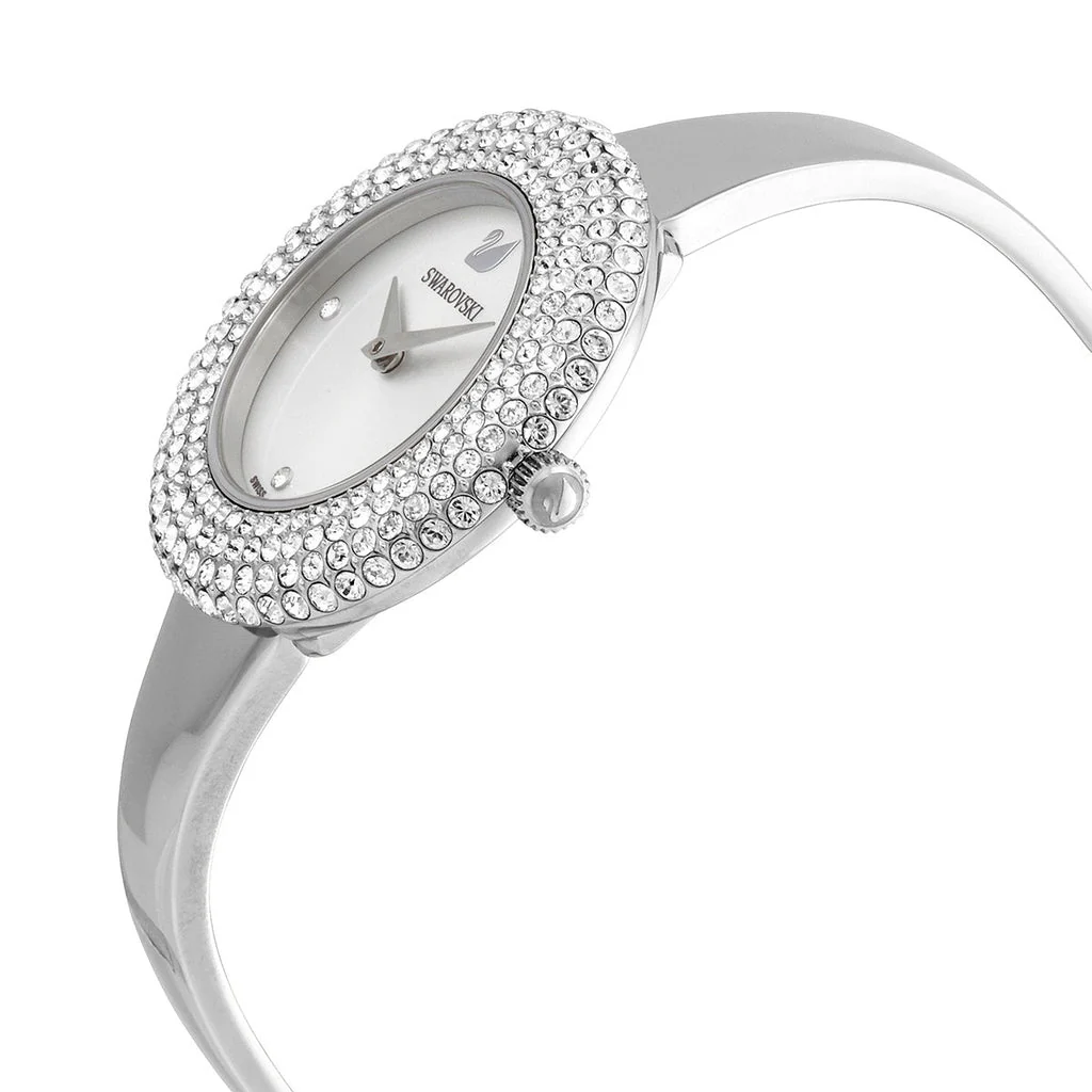 Swarovski Crystal Sparkling Micro-Pave Silver Dial Silver Steel Women's Watch 5483853