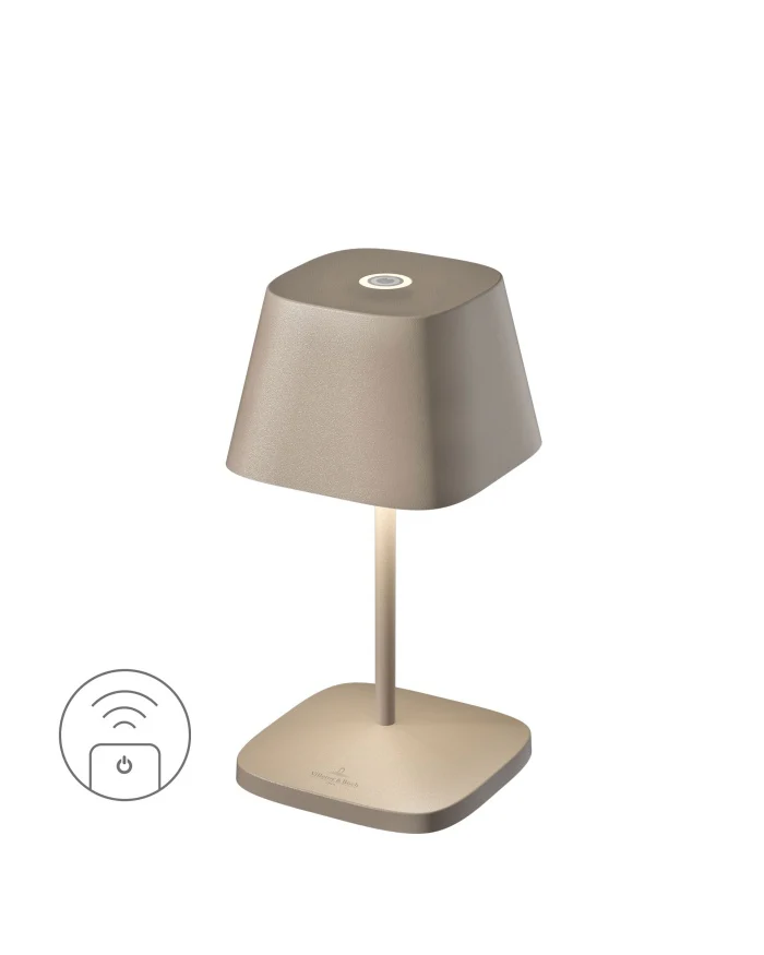 VilleroyBoch Tischleuchte NEAPEL RC, Akku In- & Outdoor, dimmbar