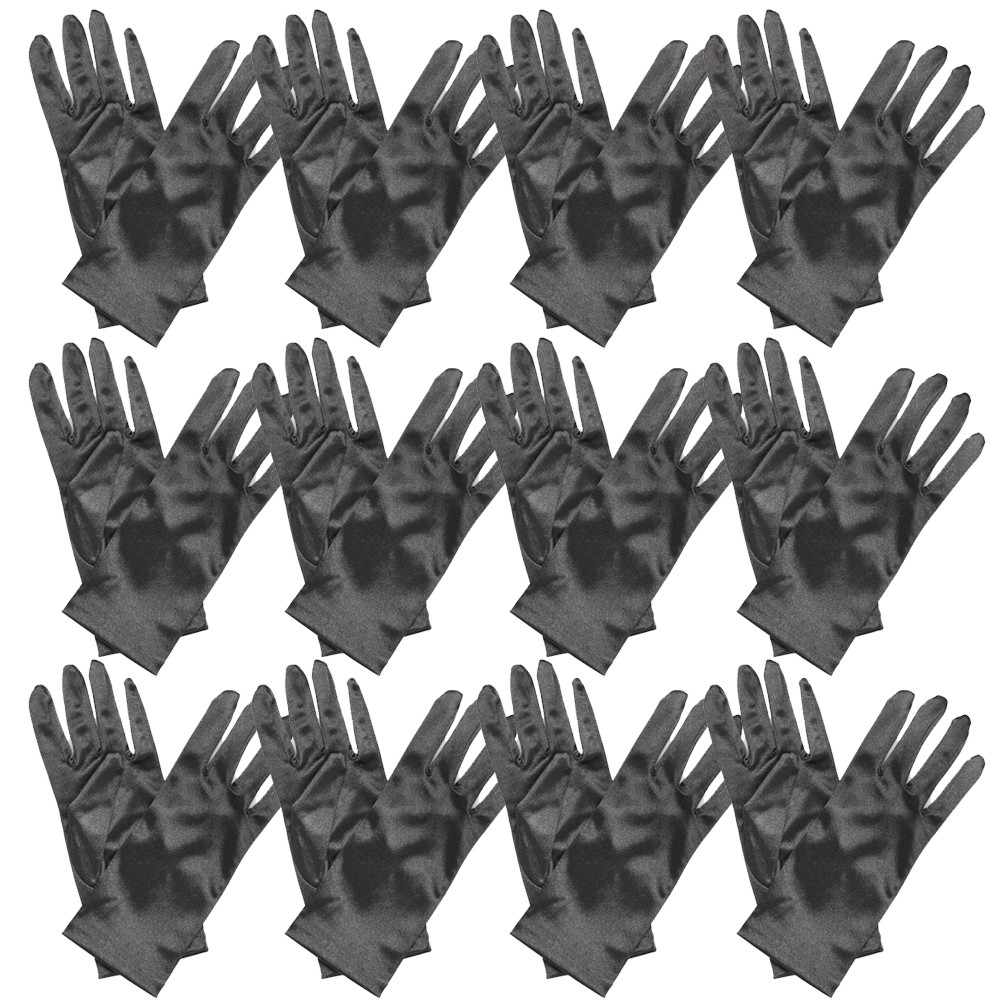 Dress Gloves Short Silver Adult Wrist Length 9�� Standard 1209D