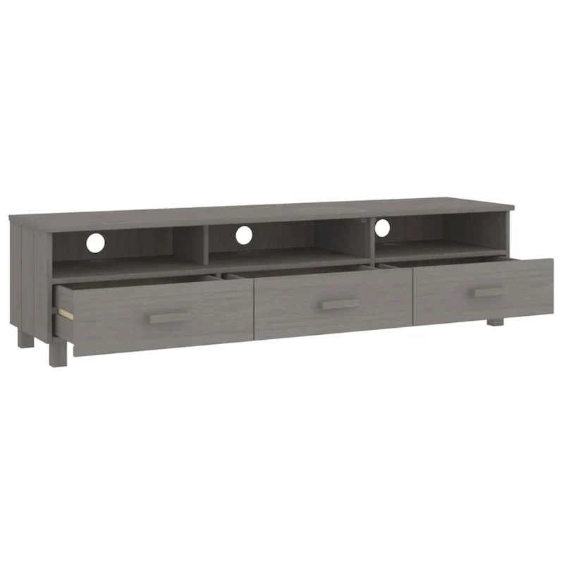 vidaXL TV Stand TV Console Sideboard TV Unit Cupboard HAMAR Solid Wood Pine - 62.2x15.7x15.7