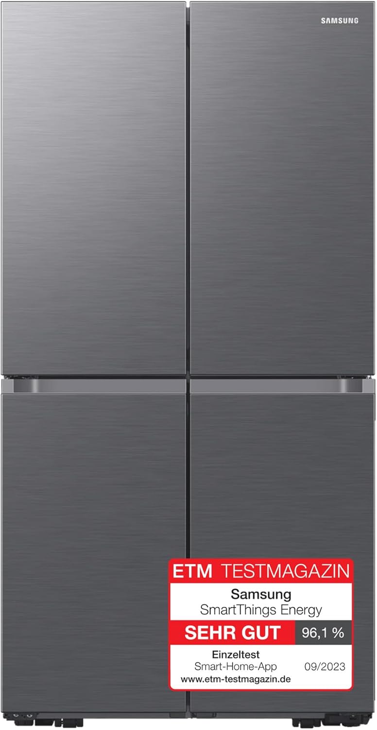 Samsung French-Door-Kühlschrank mit Gefrierfach, 178 cm, 649 l, AI Energy Mode (SmartThings), Auto Ice Maker, No Frost+, Edelstahl-Look, RF59C701ES9/EG
