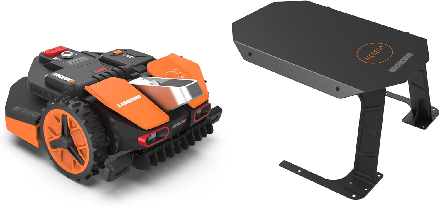 WORX Landroid Vision M600 Mhroboter WR206E.1 für Grten bis 600m - intelligenter Mhroboter ohne Begrenzungskabel – WLAN & Bluetooth – aktive Hindernisvermeidung mit KI-Technologie – APP Steuerung