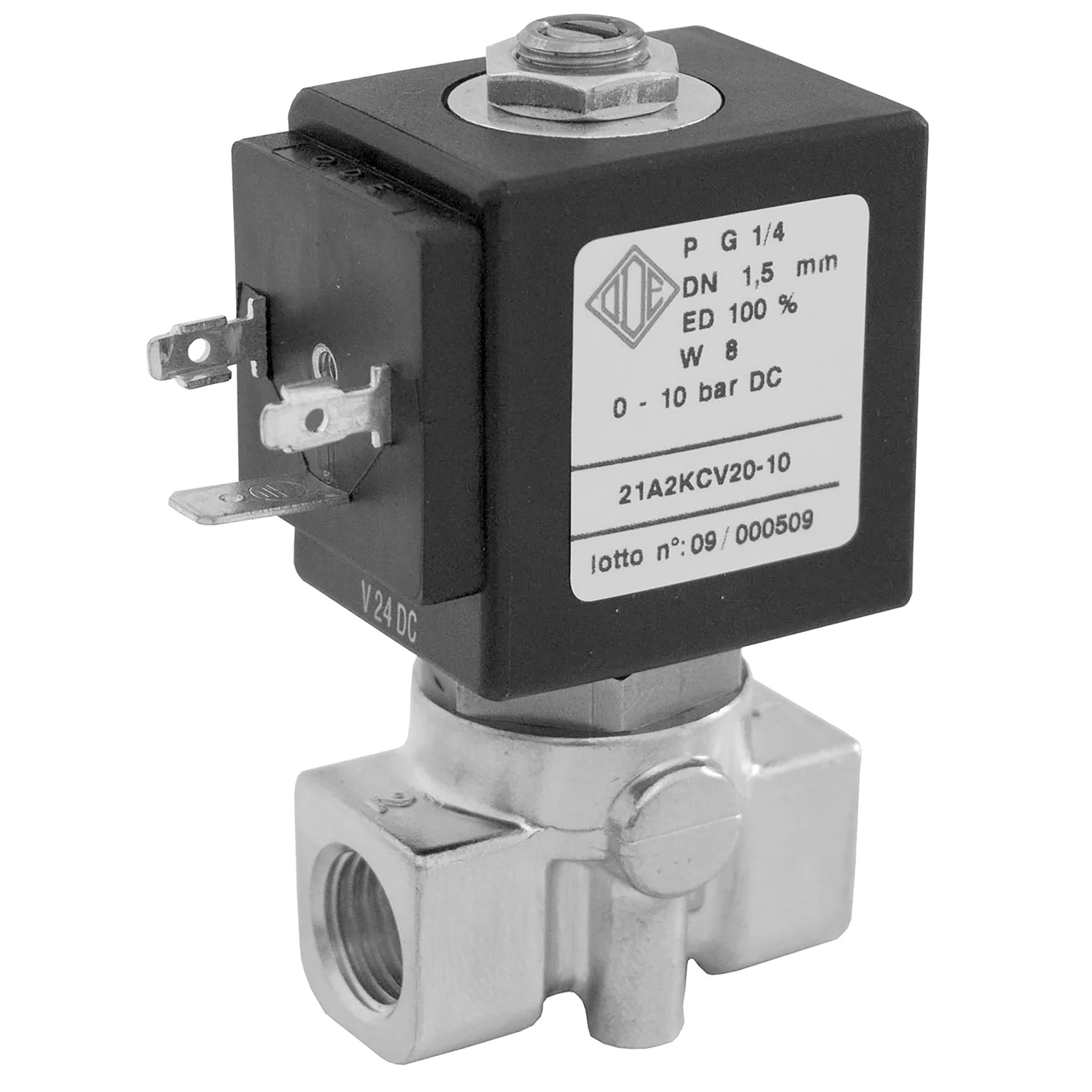 Camozzi 21A2KV30 - Direct Act Sol Valve 1/4
