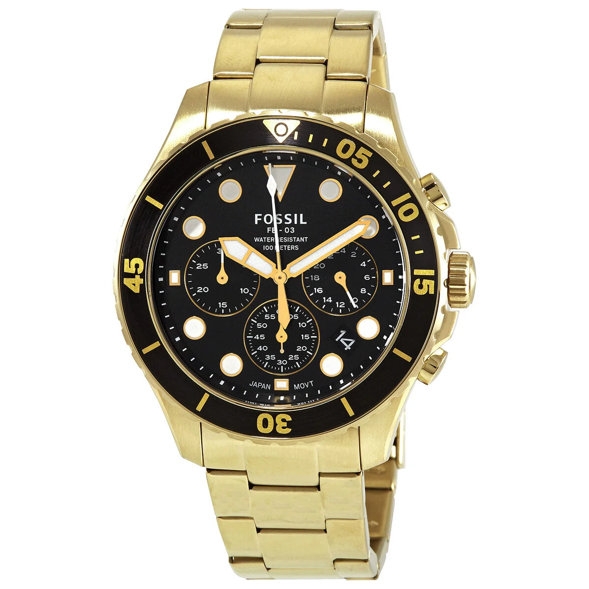 Fossil FB-03 Chronograph Quartz Black Dial Men's Watch - FS5727
