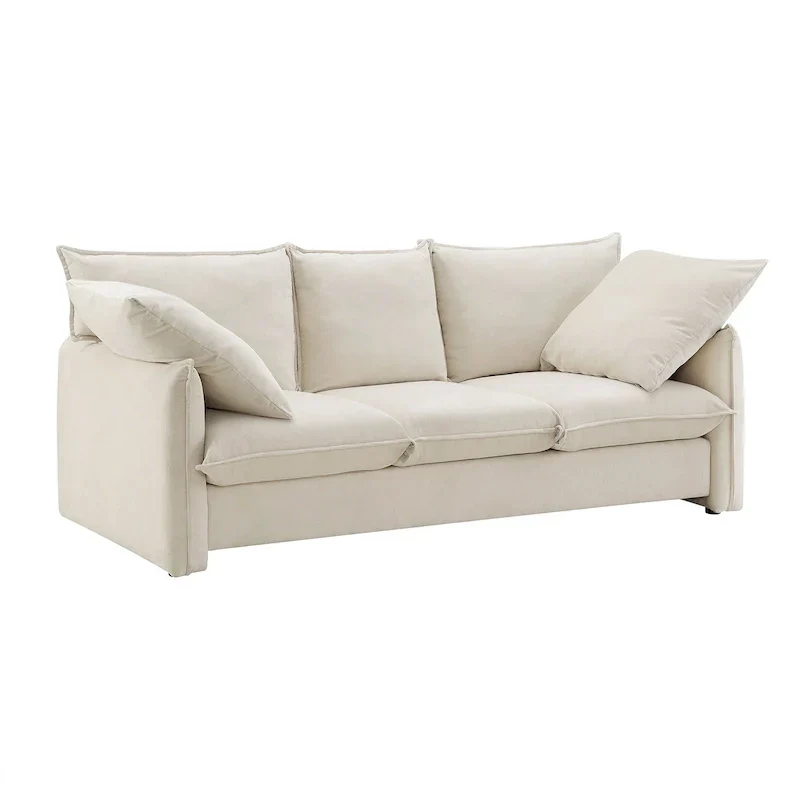 Mid-Century Modern 3-Seat Sofa – Perfect for Living Rooms, Apartments, Lounges, and Bedrooms