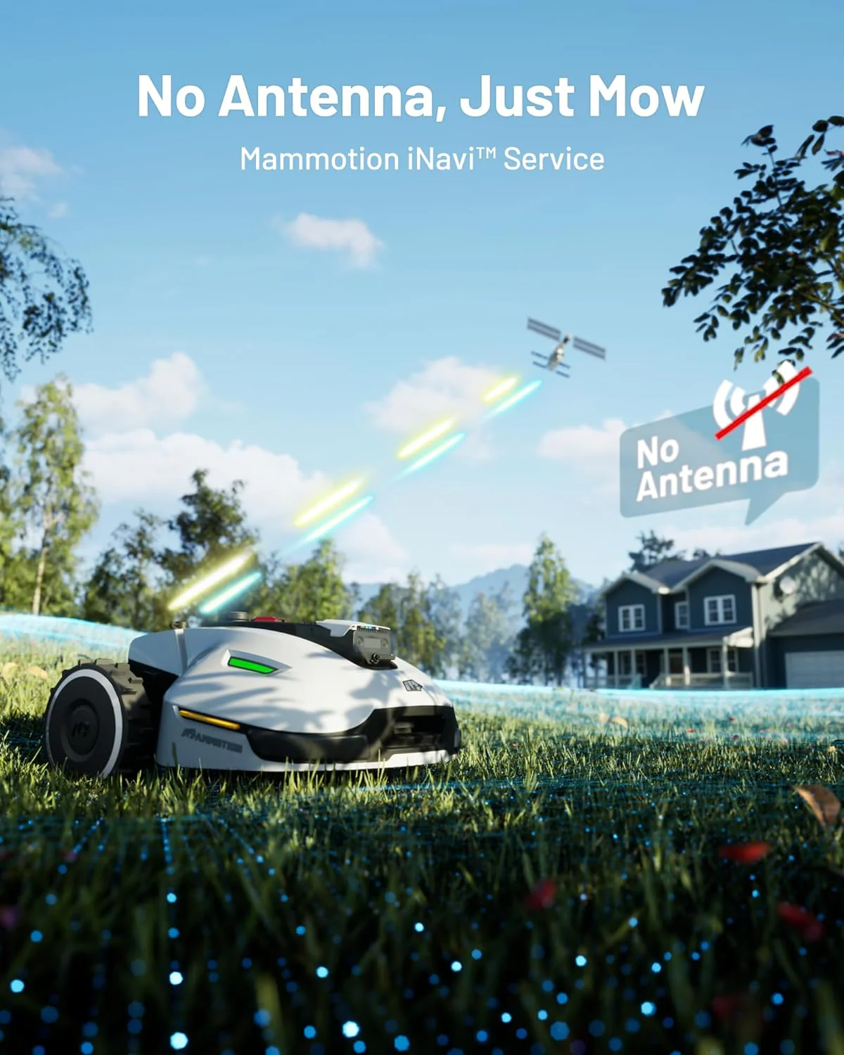 MAMMOTION YUKA Mini 700 robotmaaier zonder begrenzingsdraad, NetRTK+Vision, geen RTK-antenne nodig, automatische kartering, aanbevolen 700m2, max. 1100m2, met 4G-module, 50% helling