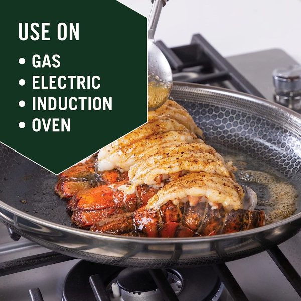10 Inch Hybrid Nonstick Frying Pan, Dishwasher and Oven Friendly, Compatible with All Cooktops