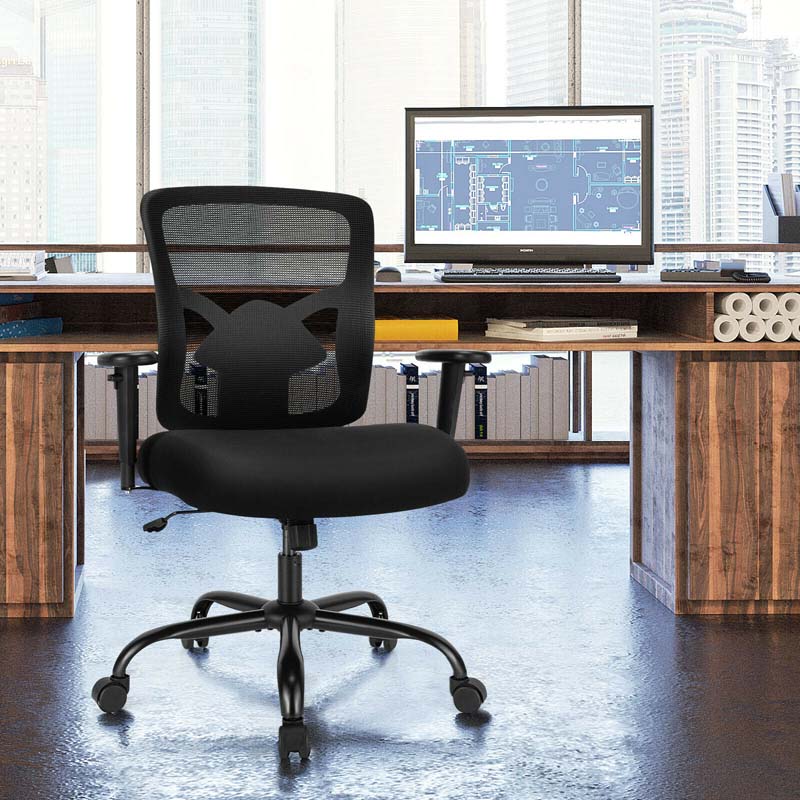 400 Lbs Mesh Big Amp Tall Office Chair Ergonomic Executive Chair Rolling Swivel Computer Task Chair - Comfortable And Ergonomic Design
