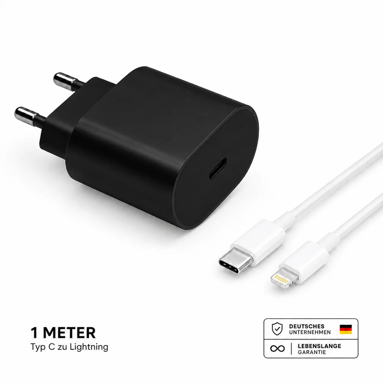 25W USB-C Ladegerät mit Kabel �?Netzteil, Adapter & Schnellladestecker für iPhone & Samsung