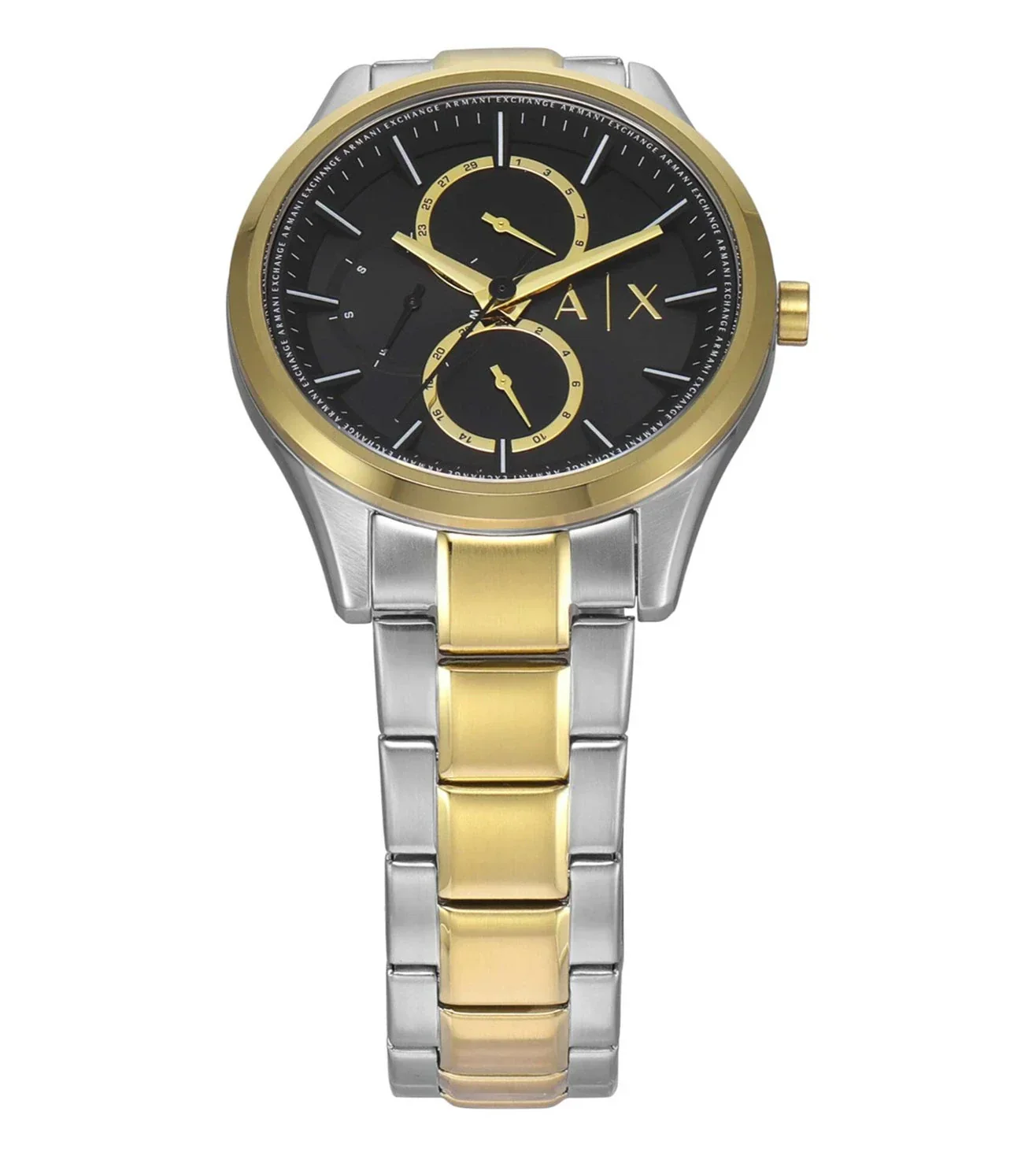 Armani Exchange Dante Multifunction Black Dial Two-Tone Watch - AX1865