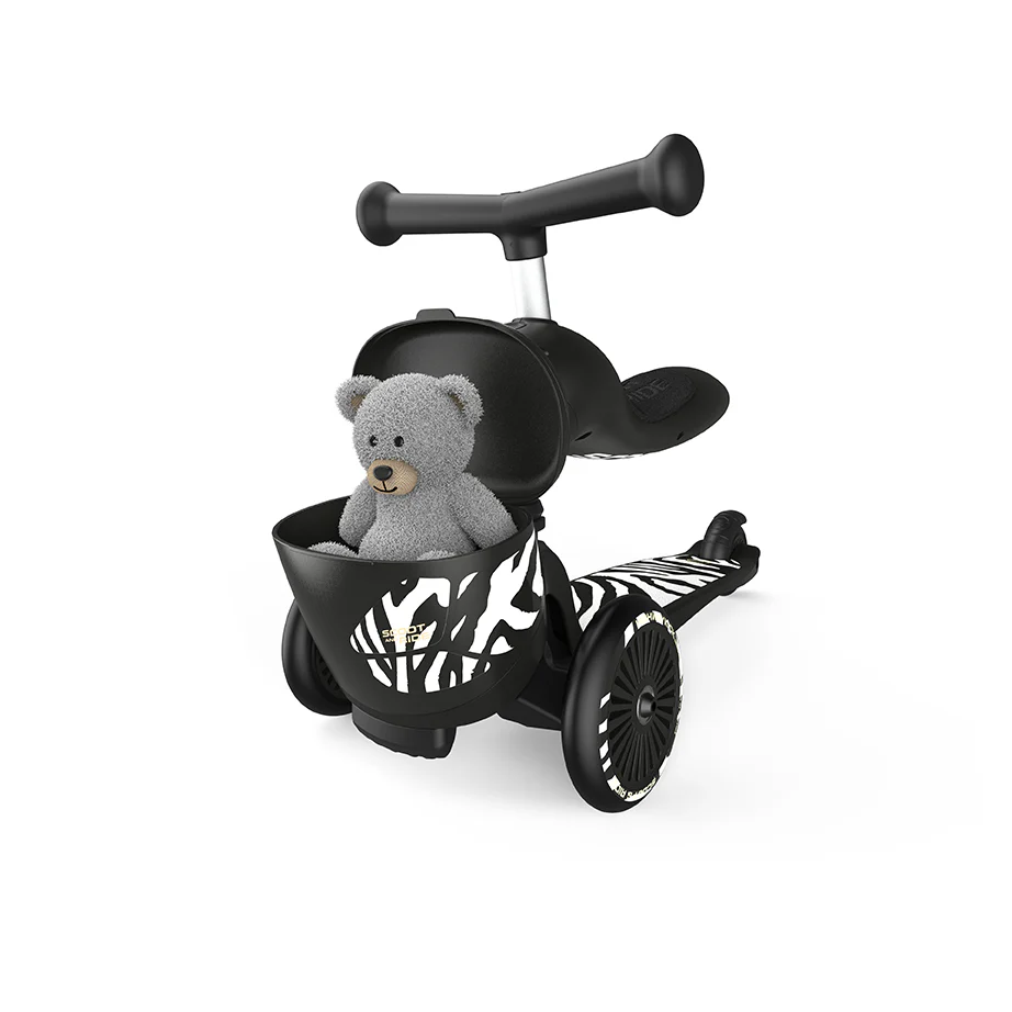2025 Patinete Scoot & Ride Highwaykick 1 Lifestyle 2-en-1 con Asiento, para Niños de 1 a 5 Años, Diseño con Compartimento de Almacenamiento