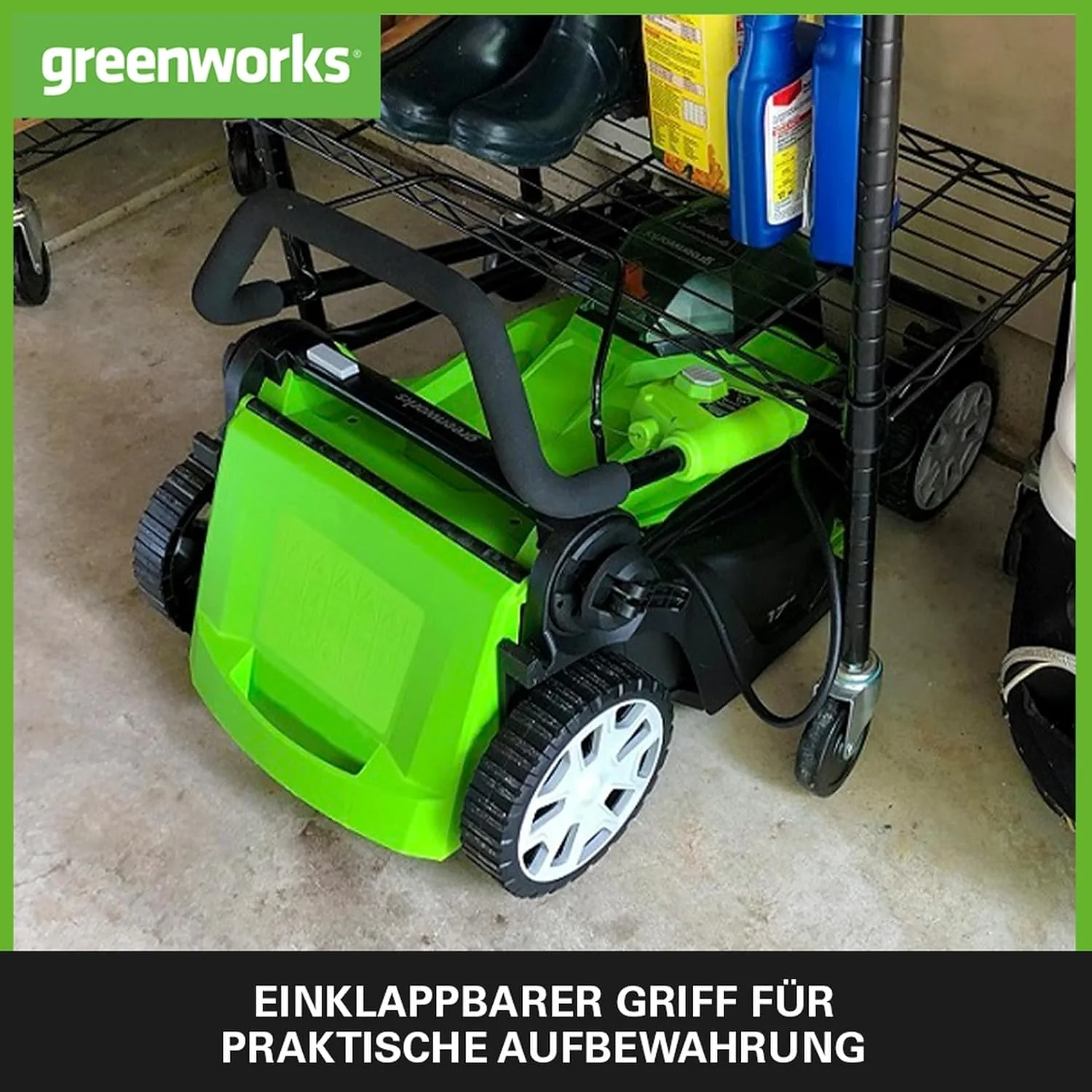 Greenworks 48V (2x24V) Selbstfahrender Akku Rasenmher für groe Flchen bis zu 480m, 46cm Schnittbreite, 55L Sack PLUS zwei 4Ah-Akkus und Doppelladegert GD24X2LM46SPK4X
